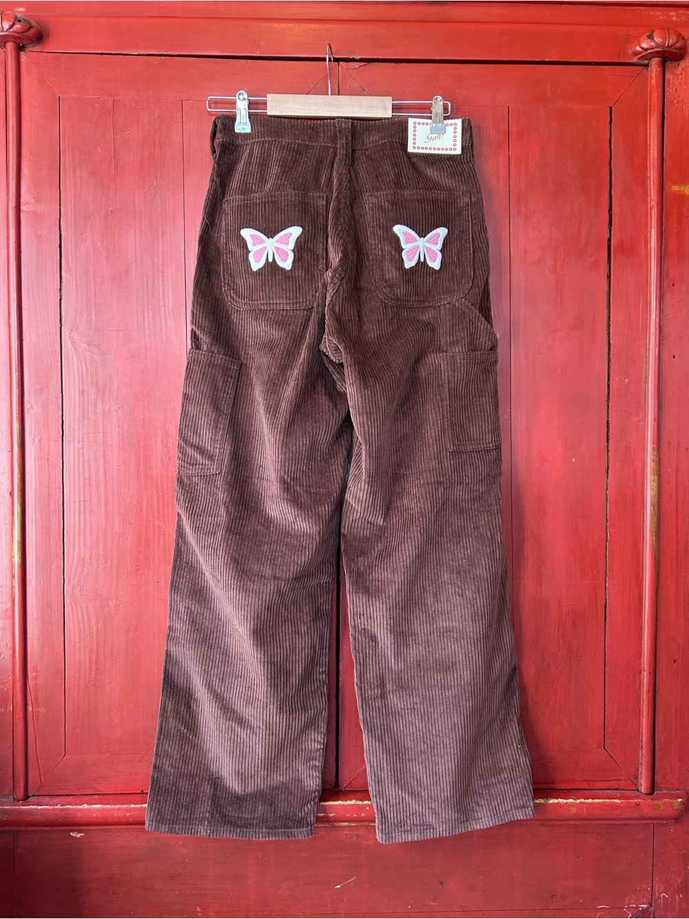 Lisa Says Gah Dylan High Waist Wide Leg Corduroy Carpenter Pants, Size 6 - Picture 2 of 7